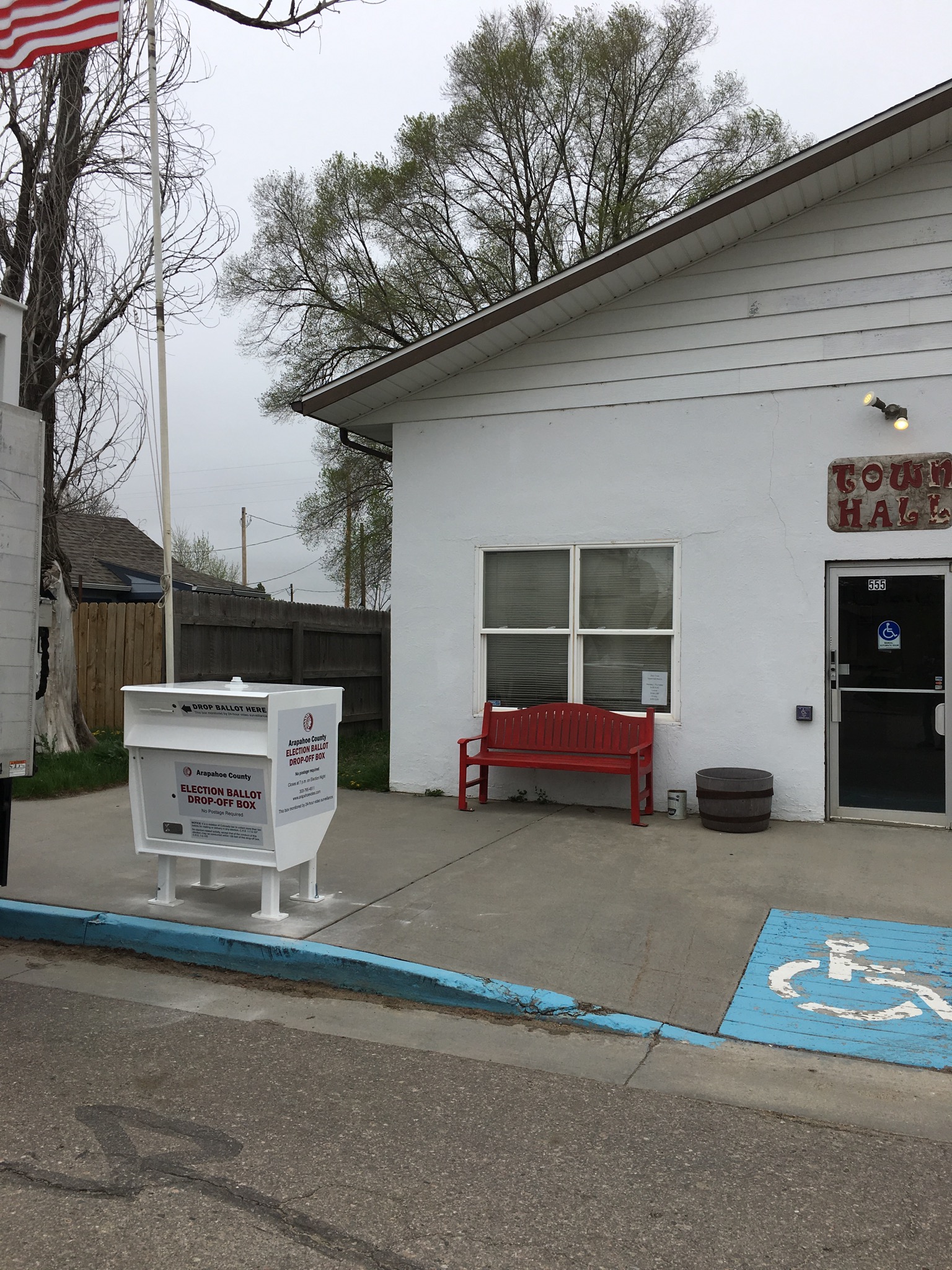 Image of Deer Trail Town Hall and Ballot Box