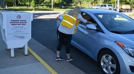 Drive-Up Ballot Box in Littleton on June 26, 2018 Primary Election Day